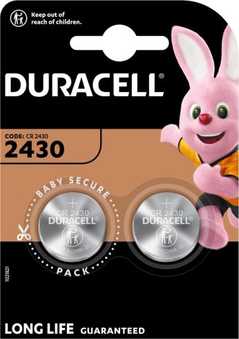 Lithium Button Battery DURACELL CR2430 3V 2 pcs in blister /price for 2 batteries/  GP