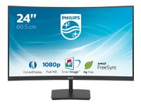 PHILIPS monitor 241E1SC 23.6inch VA Curved 1500R 1920x1080 75Hz 4ms