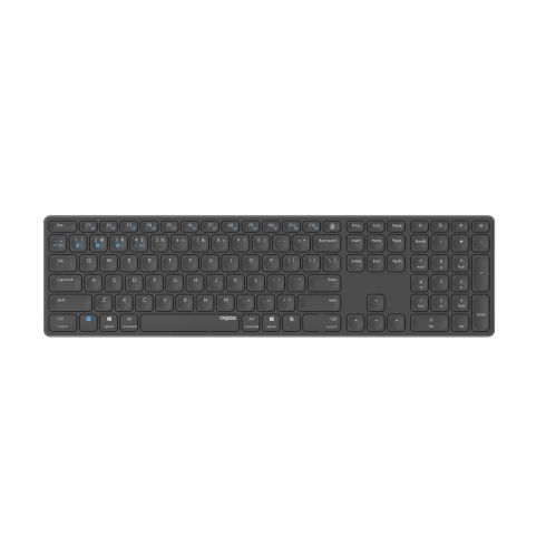 Tastatură fără fir Rapoo E9800M, structură X, multimod, Bluetooth, 2,4 GHz, negru