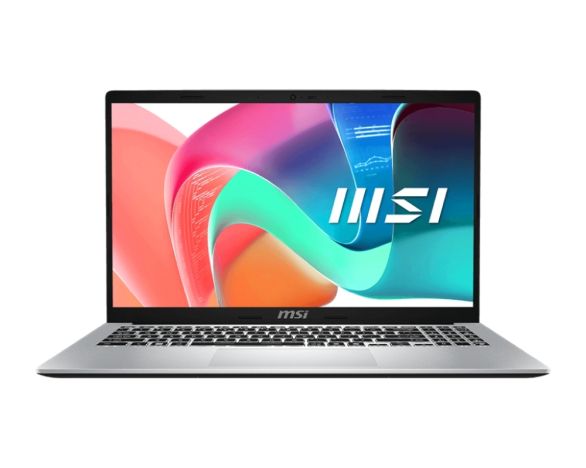Лаптоп MSI Modern 15 F1MG, Intel Core 7 processor 150U (10C/12T, up to 5.40 GHz, 12 MB), 15.6" FHD (1920x1080), IPS-Level, Intel Graphics 96EU 1.3 GHz, 16GB DDR4 2x8 3200MHz, 512GB PCIe Gen4x4 SSD, Intel WiFi 6E, BT v5.3, Backlit KBD White, Urban Silver, 