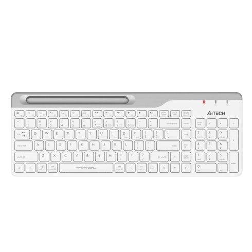 Безжична клавиатура A4tech Fstyler FBK25, Bluetooth, 2.4G, Стойка за телефон, Кирилизирана, Бял