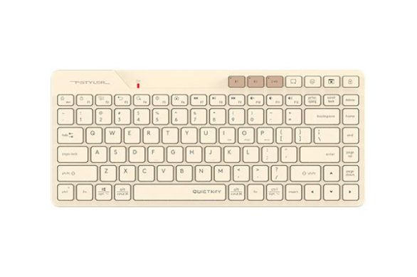 A4tech FBK26C AS Cafe Latte Fstyler wireless mini silent keyboard, Multi-mode, Cyrillic