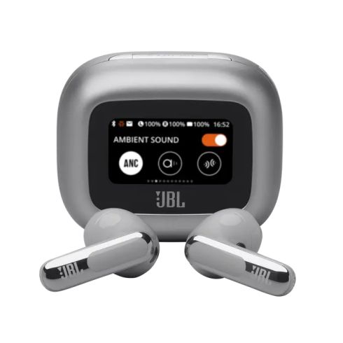 Блутут слушалки-тапи JBL Live Flex 3 - Сребрист