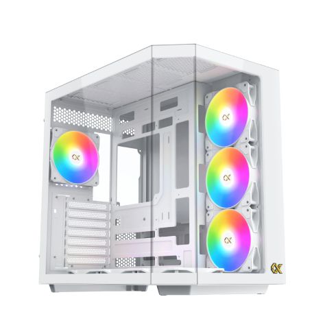 Xigmatek Case EATX - Cubi II Arctic - 7 ARGB Fans