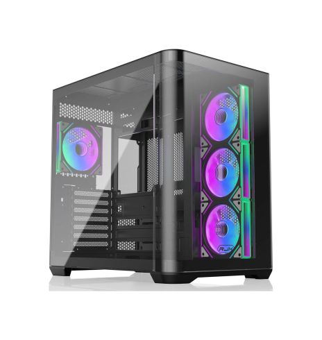 Raijintek Case EATX - ATREUS BT4 Black - 4 x 120 mm Infinity Mirror ARGB Fans included