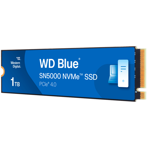 SSD WD Blue SN5000 NVMe (M.2 2280, 1TB, PCIe Gen4 16GT/s, up to 4 Lanes)