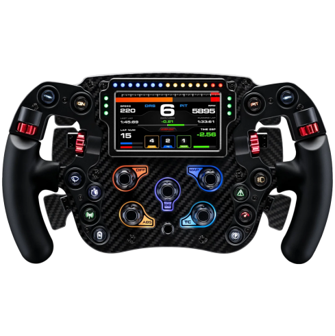 SIMAGIC FX Pro Steering Wheel with Color Screen ,Full Carbon Fiber, Six Paddles, QR50 Included. S203