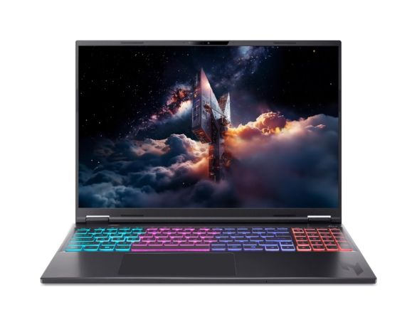 Лаптоп Acer Nitro 16S AI, AN16S-61-R352, AMD Ryzen AI 9 365 (10C/20T, up to 5.0GHz, 34MB), 16"WUXGA (2560x1600)IPS 180Hz,  1*16GB (1 slot free), 1024GB PCIe NVMe SSD, GeForce RTX 5070 8GB DDR7 848 AI TOPS, WiFi 6E, Micro SD, BT 5.3, No Os, Black