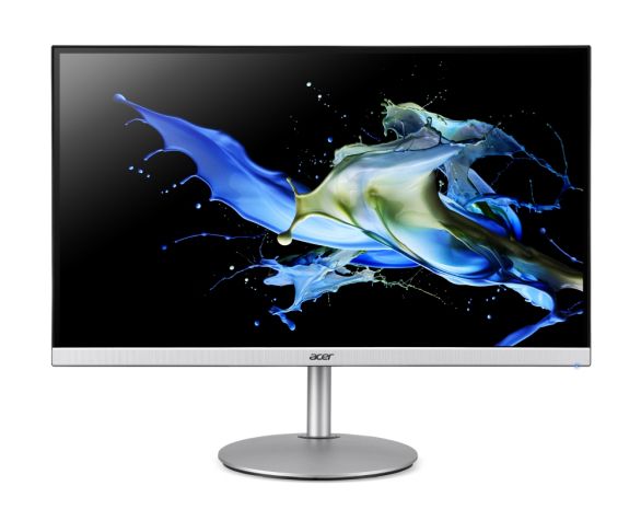 Монитор Acer Vero CB242YGsmiprx, 23.8" FHD (1920x1080) IPS, ZeroFrame 120Hz Adaptive Sync, 1ms (VRB), 250nits, VGA, HDMI, DP, Speakers Audio In/Out, Silver, 3Y