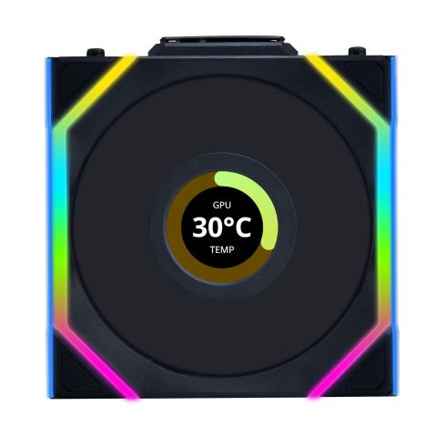 Lian Li UNI FAN SL Wireless LCD ARGB PWM Fan - 120 mm Black
