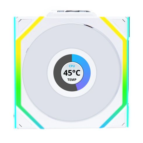 Lian Li UNI FAN SL Wireless LCD ARGB PWM Fan - 120 mm White