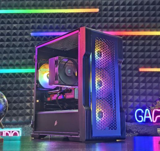 RX 9060XT/ Ryzen 5-7500F/ RAM 16GB DDR5/ SSD 512GB/ Геймърски компютър Dark Reaper DR040