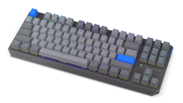 Endorfy механична клавиатура Thock Wireless V2 TKL, PBT, Endorfy Yellow switch, US Layout