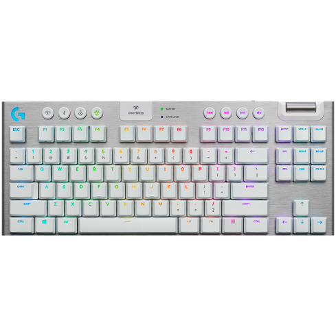 LOGITECH G915 X LIGHTSPEED Wireless Gaming Keyboard - WHITE - US INT'L - 2.4GHZ/BT - EMEA28i-935 - TACTILE