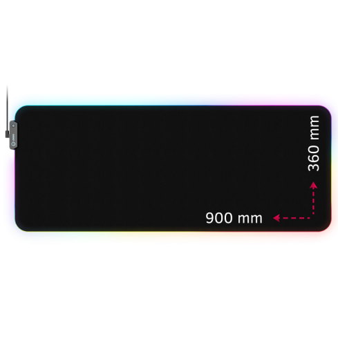 Lorgar Steller 919, Gaming mouse pad, High-speed surface, anti-slip rubber base, RGB backlight, USB connection, Lorgar WP Gameware support, size: 900mm x 360mm x 3mm, weight 0.635kg
