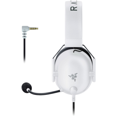 Razer BlackShark V2 X - White, 12 Hz – 28 KHz Frequency Response, 32 Ω (1 kHz) Impedance, Razer TriForce Driver, Breathable memory foam, Advanced passive noise cancellation, Analog 3.5 mm Connection, 100 Hz – 10 kHz Microphone Frequency, 1.3 m