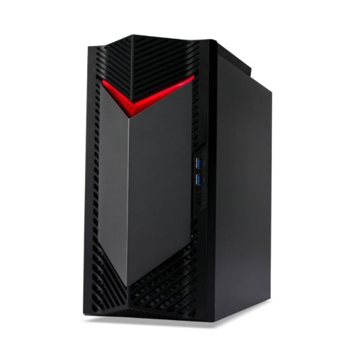 Desktop computer Acer Nitro N50-130, AMD Ryzen 7 7700 (up to 5.30GHz, 40MB), 32GB DDR5 4800MHz (2*16GB), 1024GB SSD PCI-e + 1*M.2 free, NVIDIA GeForce RTX 4060 8GB GDDR6, No DVD, 5*USB 3.2,Type-C, 2*USB 2.0, Mic.&Audio jacks, RG-45, GLAN, Wi-Fi AX/6E&BT