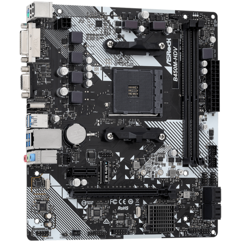 ASROCK B450M-HDV R4.0 mATX AM4 DDR4