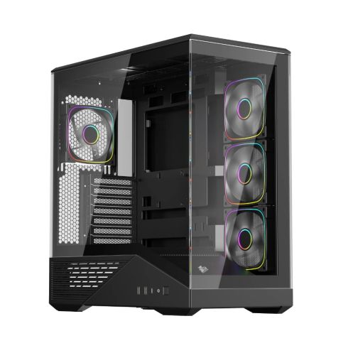 1stPlayer кутия Case ATX - GM7 Black - 4 x 120 mm A-RGB fans included, USB-C