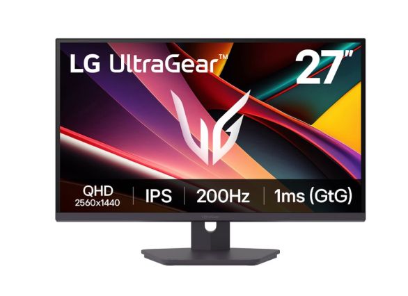 Монитор LG 27G610A-B, UltraGear 27" IPS, AG, 1ms (GtG), 200Hz, 1000:1, HDR400, sRGB 99%, 400cd/m2, QHD 2560x1440, NVIDIA G-SYNC, AMD FreeSync, HDMI, DisplayPort, Headphone Out, Reader mode, Tilt, Swivel, Height Adjustable, Pivot, Black