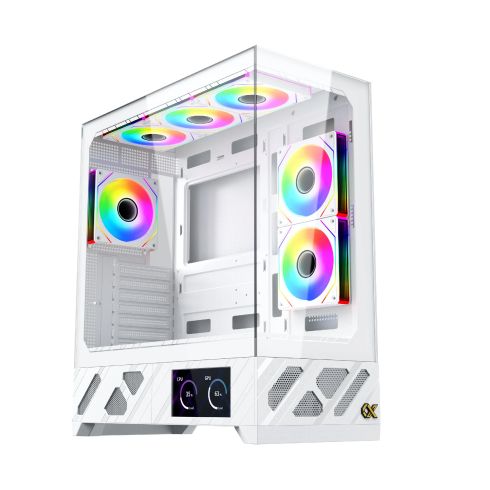 Xigmatek кутия Case ATX - Alphard Pro Arctic - 6 inch LCD Display, 6 ARGB Fans