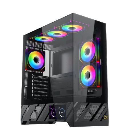 Xigmatek кутия Case ATX - Alphard Pro - 6 inch LCD Display, 6 ARGB Fans