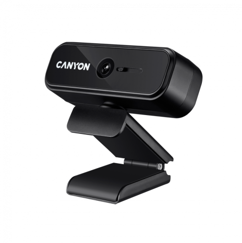 CANYON C2, 720P HD 1.0Mega fixed focus webcam with USB2.0. connector, 360° rotary view scope, 1.0Mega pixels, built in MIC, Resolution 1280*720(1920*1080 by interpolation), viewing angle 46°, cable length 1.5m, 90*60*55mm, 0.104kg, Black