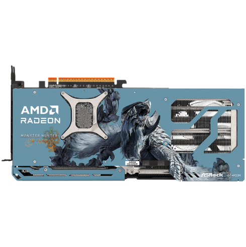 ASROCK Video Card AMD Radeon RX 9070 XT Monster Hunter 16GB GDDR6 256-bit, 1x HDMI 2.1b, 3x DP 2.1a, 2x 8-pin PWR connector, PCIe 5.0 x16, recommended PSU 800W, 298 x 131 x 58 mm, 2.9-slot, 90-GA6FZZ-00UANZ