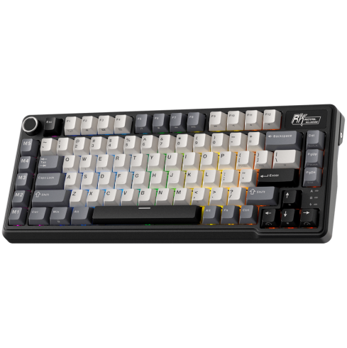 ROYAL KLUDGE RK L75 Knight Black Gaming Keyboard Cream switch