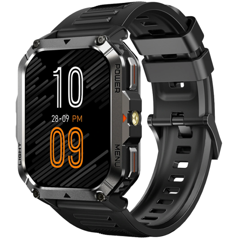 Blackview W70 Pro 2.01-inch TFT 280x320 Realtek 8763EWE 128MB/382KB 900mAh NO Charger IP68 100+ Sports Modes HR/SpO2/Sleep Monitor Bluetooth 5.2 Calling Zinc Alloy Black