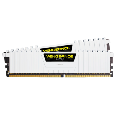 CORSAIR DDR4, 3200MHz 16GB 2x8GB Dimm, 16-20-20-38, XMP 2.0, Vengeance LPX White Heatspreader, Black PCB, 1.35V