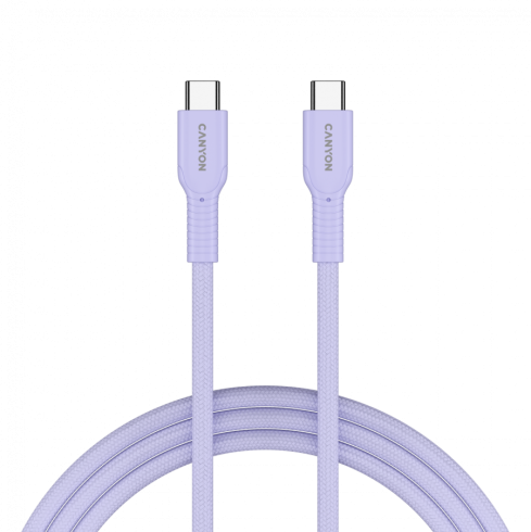 CANYON cable OnWire 60CL C-C 60W COLOR Braided 1m Purple