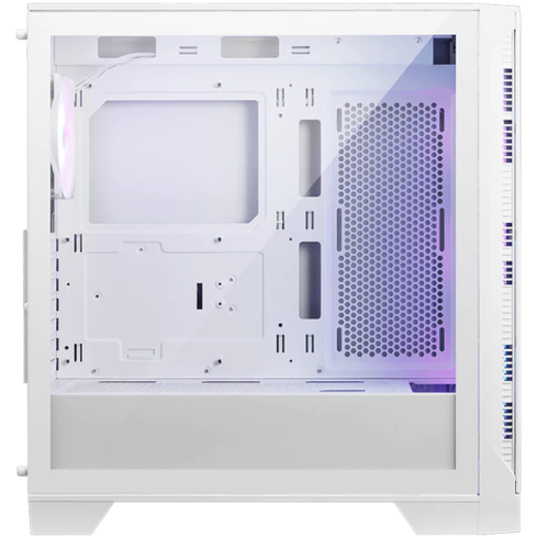 MSI MAG FORGE 320R AIRFLOW WHITE, Mid-Tower, ATX/M-ATX/ITX, 2x USB 3.2, 1x Audio/Mic, LED Button, ARGB Hub, 4x 120mm ARGB Fans, Mesh Panel, Tempered Glass, White