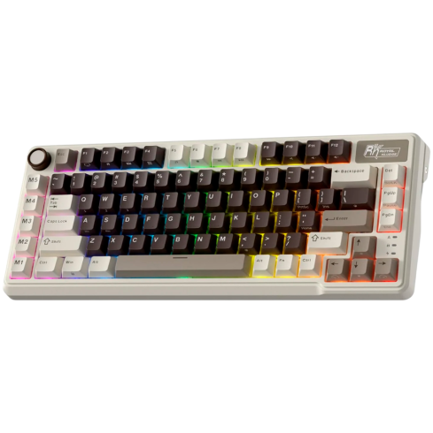 ROYAL KLUDGE RK L75 Mocha Gray Gaming Keyboard Cream switch