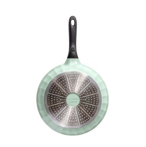 BUYDEEM Cast Aluminum Nonstick Frying Pan, model CP182, color Cozy Greenish