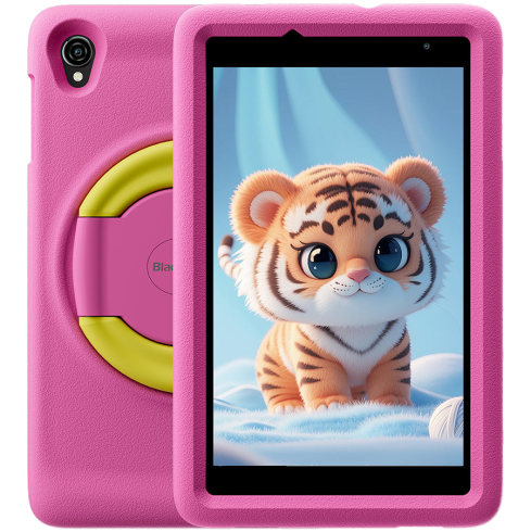 Blackview Tab A5 Kids, tablet, 8.0-inch 800x1280 HD+ IPS, Unisoc Tiger T310, 3GB + 64GB, LPDDR4 +EMMC5.1, 5100mAh; NO Charge, 4G:FDD:B1/B3/B7/B8/B20/B19, DokeOS_P 4.0 Based on Android 14, Pink