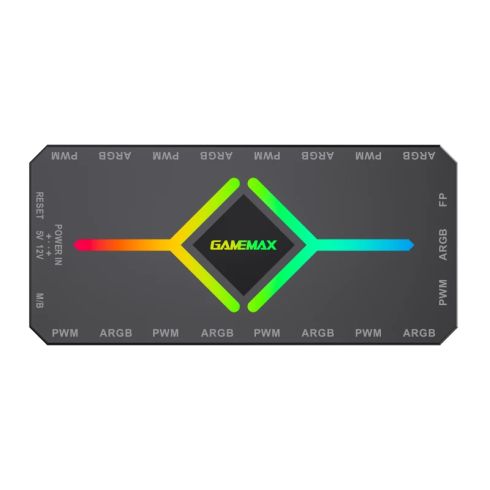 Gamemax разклонител за вентилатори Fan Hub - V4.0 PWM ARGB Hub + Controller Black