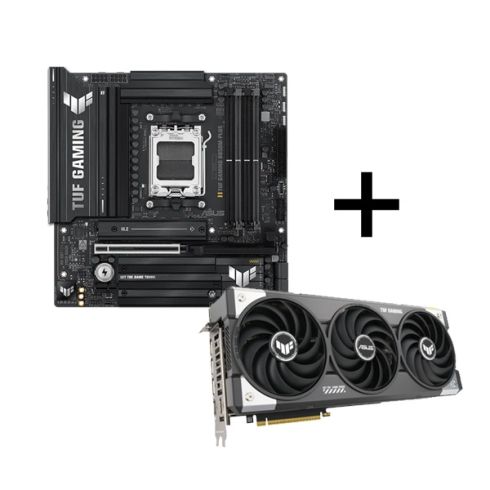Дънна платка Asus TUF Gaming B850M Plus Wi-Fi + Asus TUF Gaming GeForce RTX 5070 12GB GDDR7 OC