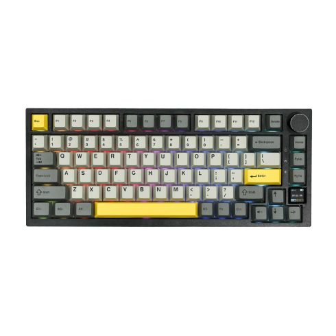Ajazz геймърска механична клавиатура Wireless Gaming Mechanical Keyboard AK820 PRO - Gift Switch [Linear] (English US), Black, Gray
