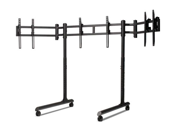 Free Standing Triple Monitor stand Next Level Racing Round Tube