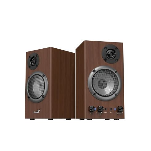 Genius Speakers 2.0 - SP-HF500B - 16W RMS, 3D Surround, Wood