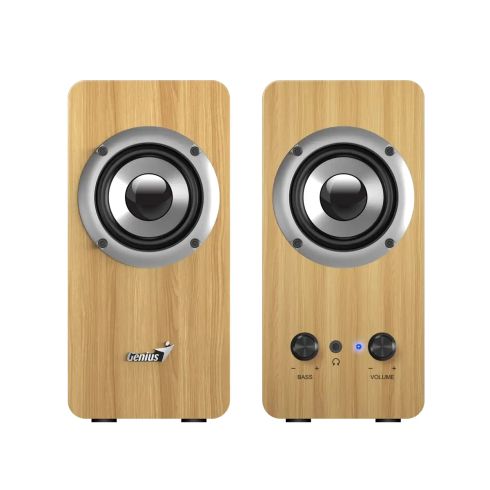 Genius Speakers 2.0 - SP-HF400 - 10W RMS, Pine Wood