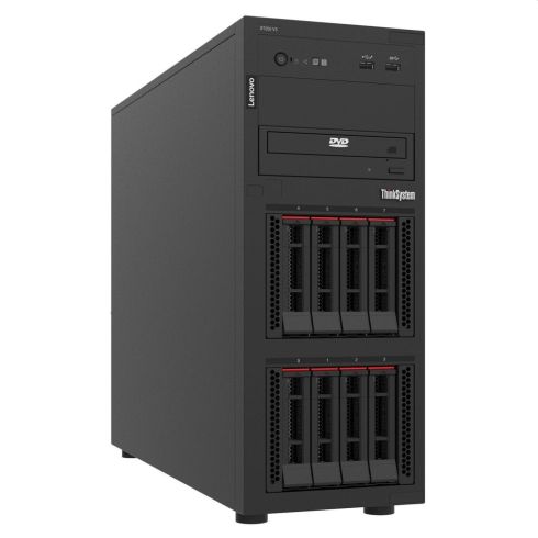Сървър Lenovo ThinkSystem ST250 V3, Intel Xeon 6353P (2.70 GHz, 8-core, 24 MB Cache, 65W), 1x32GB 2Rx8, 2x960GB SSD, ThinkSystem RAID 940-8i 4GB Flash PCIe Gen4 12Gb Adapter, 1x800W, XCC2 Platinum