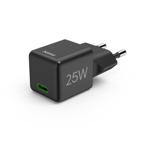 Зарядно устройство HAMA мини 220V 25W USB-C PD Черен