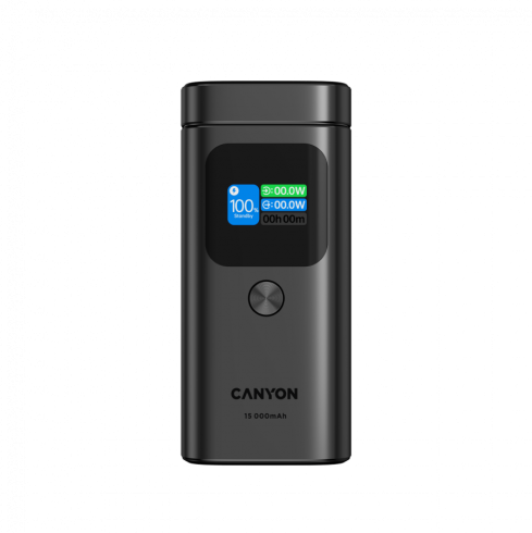 CANYON Qi2 magnetic power bank OnPower 150 15000mAh Aluminium Dark grey