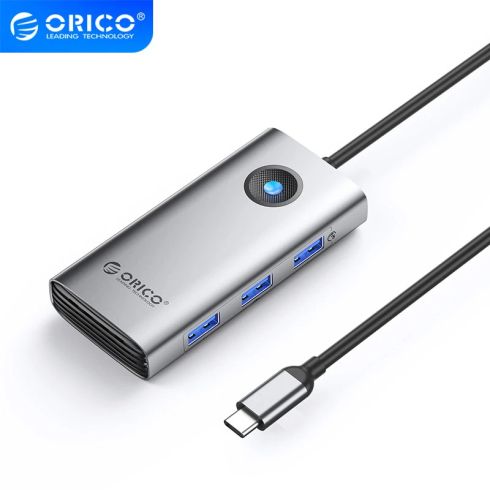 Orico Docking Station Type-C - PW11-6PR-GY-EP - HDMI x 1, USB-C x 1, USB3.0 x 3, USB-C PD100W x 1, LAN x 1 (1Gbps)