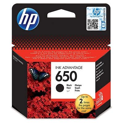 HP 650 Black Original Ink Advant. Cartr.