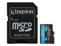 KINGSTON 128GB microSDXC Canvas Go Plus 170R A2 U3 V30 Card + ADP