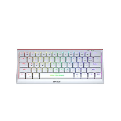 Marvo Gaming Mechanical keyboard 61 keys TKL Hecate 61R WH - KG962G White - RED switches, RGB