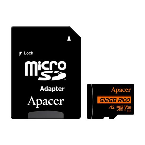 Apacer microSDXC 64GB UHS-I U3 V30 A2, Adapter - AP64GMCSX10U8-R